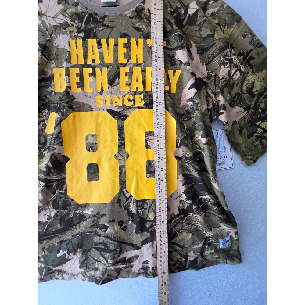 Kacey Lee x Kacey Musgraves Camo Graphic T-Shirt Haven't Been Early Since '88 S - Picture 6 of 8